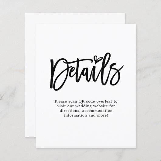 Code für Hochzeitsskripte für Skript QR (Vorne/Hinten)