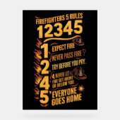 Code für kühne Feuerwehrleute Acrylschild (Vorderseite)