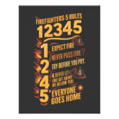 Code für kühne Feuerwehrleute Fotodruck (Vorne)