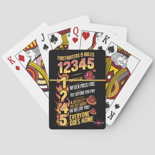 Code für kühne Feuerwehrleute Spielkarten (Rückseite)