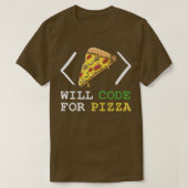 Code für Pizza - Software Engineer Programmierung T-Shirt (Design vorne)