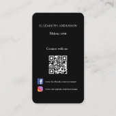 Code für Social Media des Fotos Visitenkarte (Vorderseite)