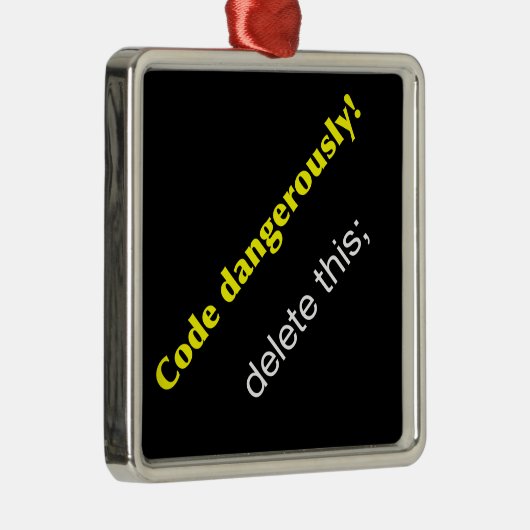 Code gefährlich! silbernes ornament (Rechts)