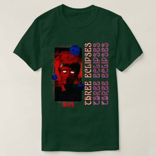 Code Griechische Statue Grunge Outrun Drei Schatzs T-Shirt (Design vorne)