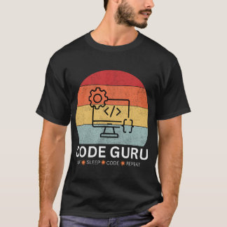 Code Guru - Essen, Schlafen, Coden, Wiederholen T-Shirt