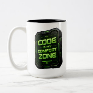 Code ist meine Komfortzone Cyberpunk-Programmierer Zweifarbige Tasse