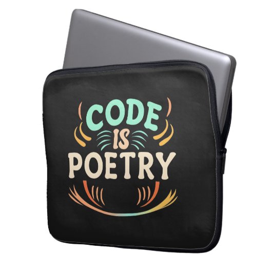 Code ist Poesie: Entfesseln Sie die Kunst Ihres Pr Laptopschutzhülle (Vorderseite Links)