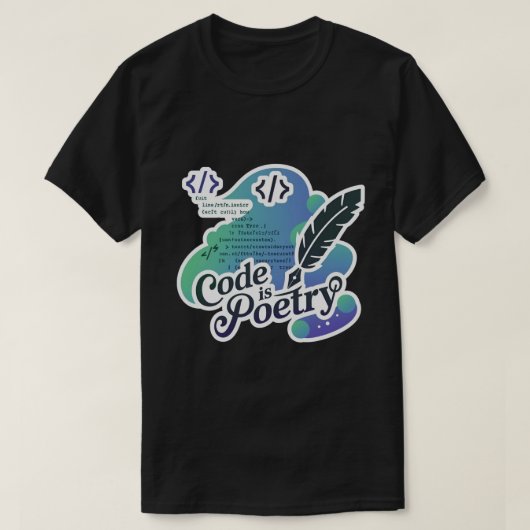 Code ist Poetry Funny Programmer T-Shirt (Design vorne)