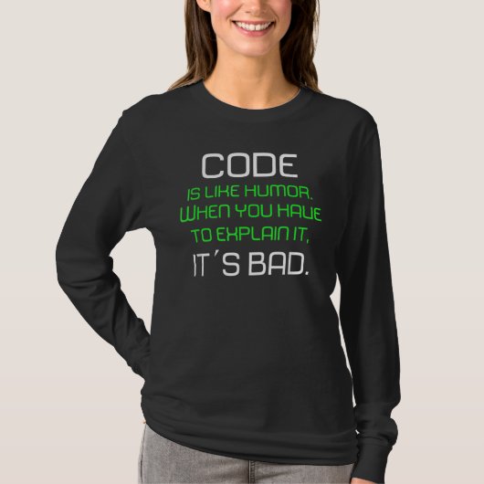 Code ist wie Spaß am besten für Programmierer-Entw T-Shirt (Vorderseite)