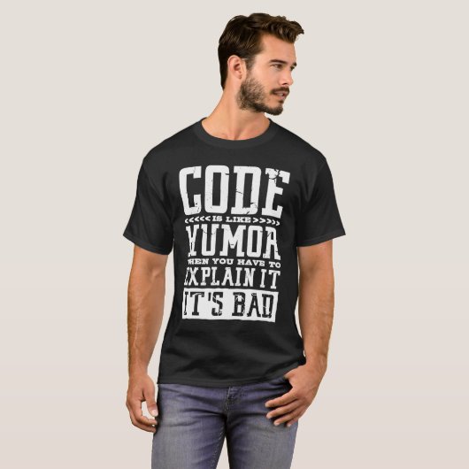 Code ist wie Spaß-Computer-Code-Code-Code und Prog T-Shirt (Vorne ganz)