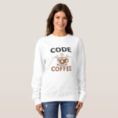 Code Kaffee Krankenpfleger Humor Schicht Leben Sweatshirt (Vorne ganz)