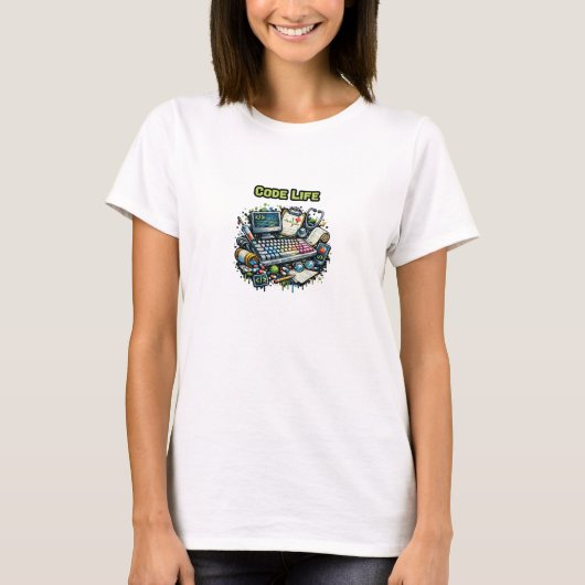Code Life Programmierer Entwickler Geek Lifestyle T-Shirt (Vorderseite)