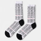 Code Loops & Coffein Vibes Socken (Linkes Detail)