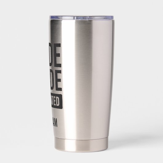 Code-Modus Aktivierter Code-Entwickler Thermobecher (Rückseite)