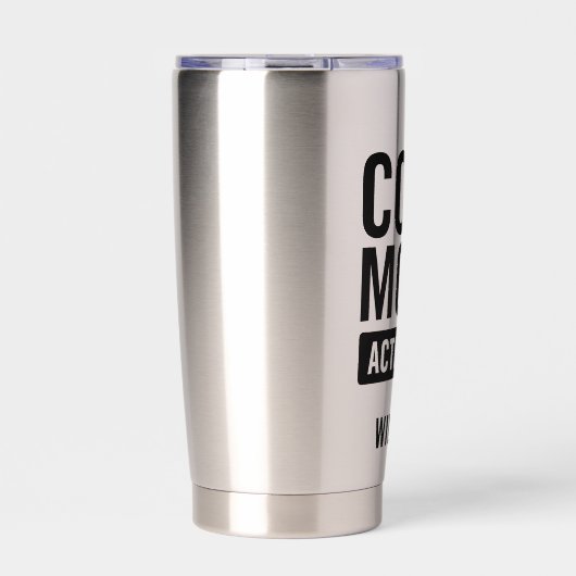 Code-Modus Aktivierter Code-Entwickler Thermobecher (Vorderseite)