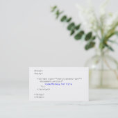 Code Monkey Javascript Visitenkarte (Stehend Vorderseite)