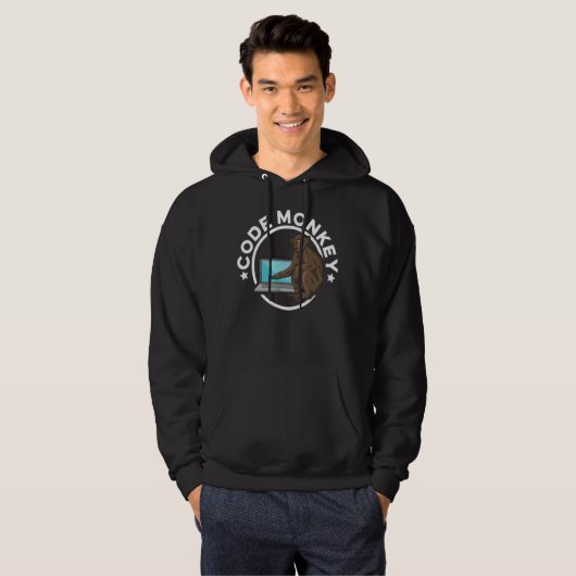 Code Monkey Programming Coder Software-Entwickler  Hoodie (Vorne ganz)