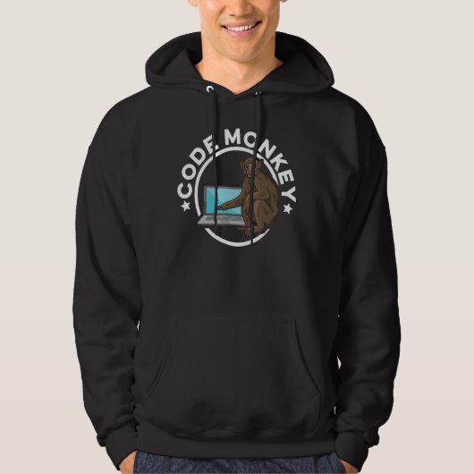 Code Monkey Programming Coder Software-Entwickler  Hoodie (Vorderseite)