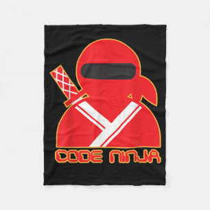 Code Ninja Computer-Codierungsingenieur Lustige Li Fleecedecke