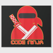 Code Ninja Computer-Codierungsingenieur Lustige Li Geschenkpapier (Flach)