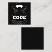 Code Ninja Computer-Codierungsingenieur Lustige Li Quadratische Visitenkarte (Vorne/Hinten)