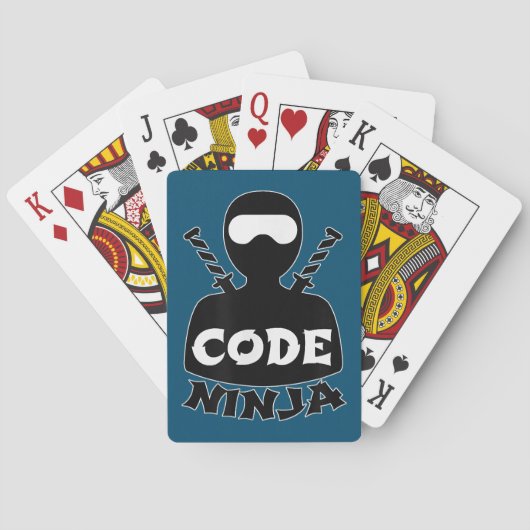 Code Ninja Computer-Codierungsingenieur Lustige Li Spielkarten (Rückseite)