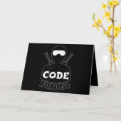 Code Ninja Computer Coding Engineer Funny Liebhabe Karte (Gelbe Blume)