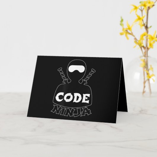 Code Ninja Computer Coding Engineer Funny Liebhabe Karte (Gelbe Blume)