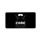 Code Ninja Computer Coding Engineer Funny Lovers Adressaufkleber (Vorne)