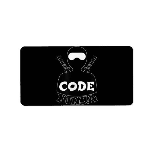 Code Ninja Computer Coding Engineer Funny Lovers Adressaufkleber (Vorne)