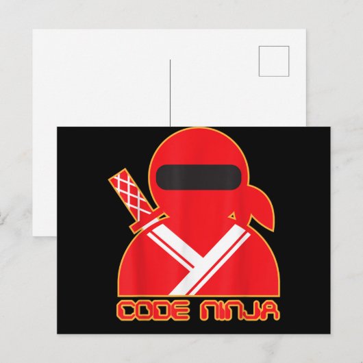 Code Ninja Computer Coding Engineer Funny Lovers Ankündigungspostkarte (Vorne/Hinten)