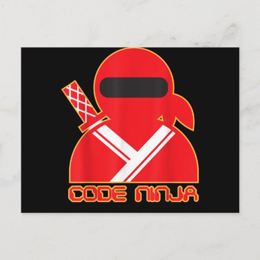 Code Ninja Computer Coding Engineer Funny Lovers Ankündigungspostkarte (Vorderseite)