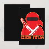 Code Ninja Computer Coding Engineer Funny Lovers Begleitkarte (Vorne/Hinten)