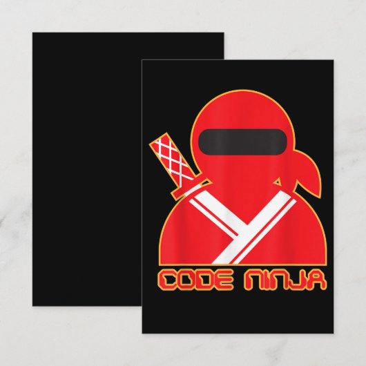 Code Ninja Computer Coding Engineer Funny Lovers Begleitkarte (Vorne/Hinten)