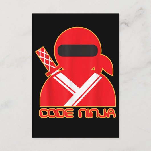 Code Ninja Computer Coding Engineer Funny Lovers Begleitkarte (Vorderseite)