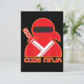 Code Ninja Computer Coding Engineer Funny Lovers Begleitkarte (Stehend Vorderseite)