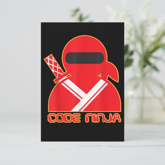Code Ninja Computer Coding Engineer Funny Lovers Begleitkarte (Stehend Vorderseite)