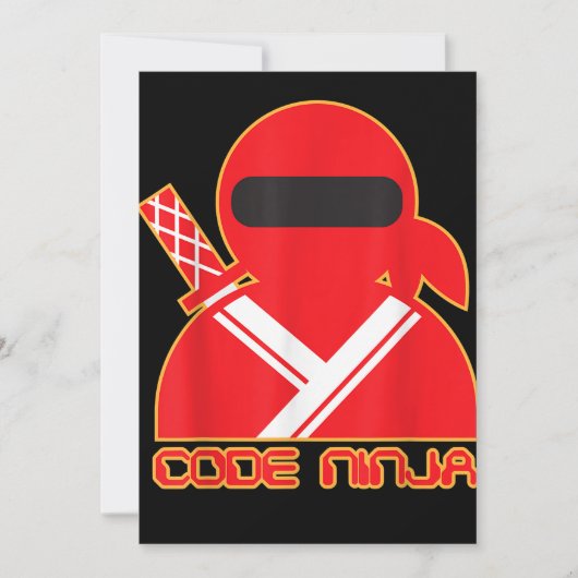 Code Ninja Computer Coding Engineer Funny Lovers Dankeskarte (Vorderseite)