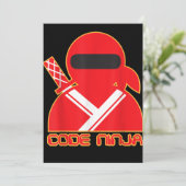 Code Ninja Computer Coding Engineer Funny Lovers Dankeskarte (Stehend Vorderseite)