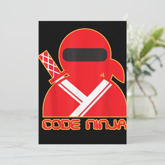Code Ninja Computer Coding Engineer Funny Lovers Dankeskarte (Stehend Vorderseite)