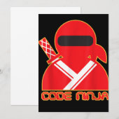 Code Ninja Computer Coding Engineer Funny Lovers Dankeskarte (Vorne/Hinten)