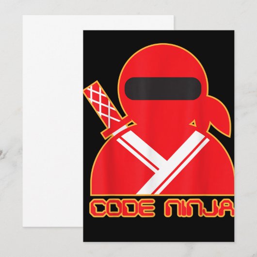 Code Ninja Computer Coding Engineer Funny Lovers Dankeskarte (Vorne/Hinten)