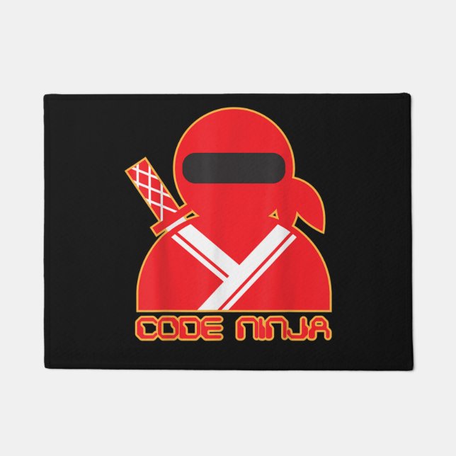 Code Ninja Computer Coding Engineer Funny Lovers Fußmatte (Vorderseite)
