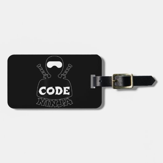 Code Ninja Computer Coding Engineer Funny Lovers Gepäckanhänger (Vorderseite horizontal)