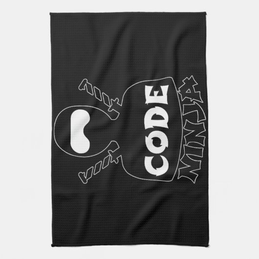 Code Ninja Computer Coding Engineer Funny Lovers Geschirrtuch (Vertikal)