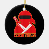 Code Ninja Computer Coding Engineer Funny Lovers Keramik Ornament (Vorne)
