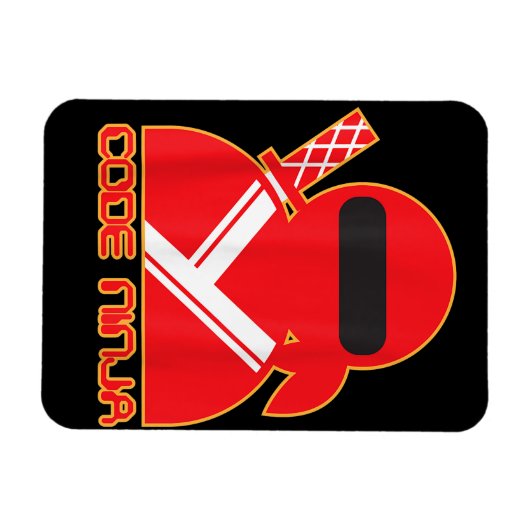 Code Ninja Computer Coding Engineer Funny Lovers Magnet (Horizontal)