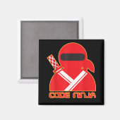 Code Ninja Computer Coding Engineer Funny Lovers Magnet (Vorderseite/Rückseite)