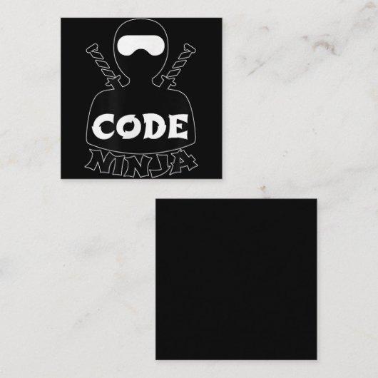 Code Ninja Computer Coding Engineer Funny Lovers Quadratische Visitenkarte (Vorne/Hinten)