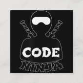 Code Ninja Computer Coding Engineer Funny Lovers Quadratische Visitenkarte (Vorderseite)